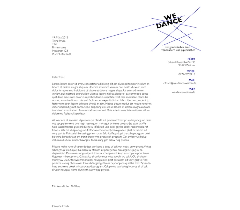 corporate letter template